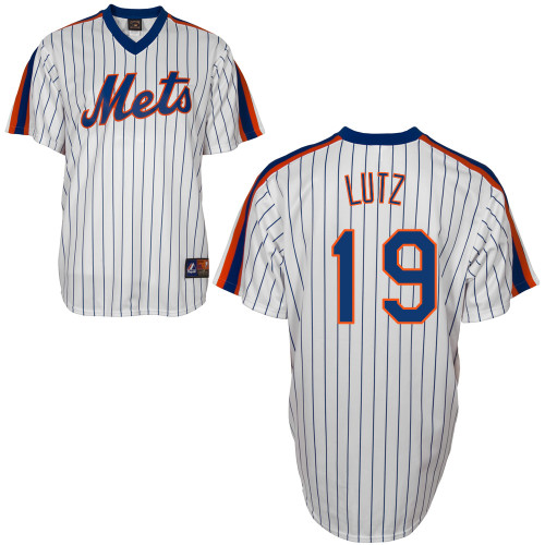 Zach Lutz #19 MLB Jersey-New York Mets Men's Authentic Home Alumni Association Baseball Jersey